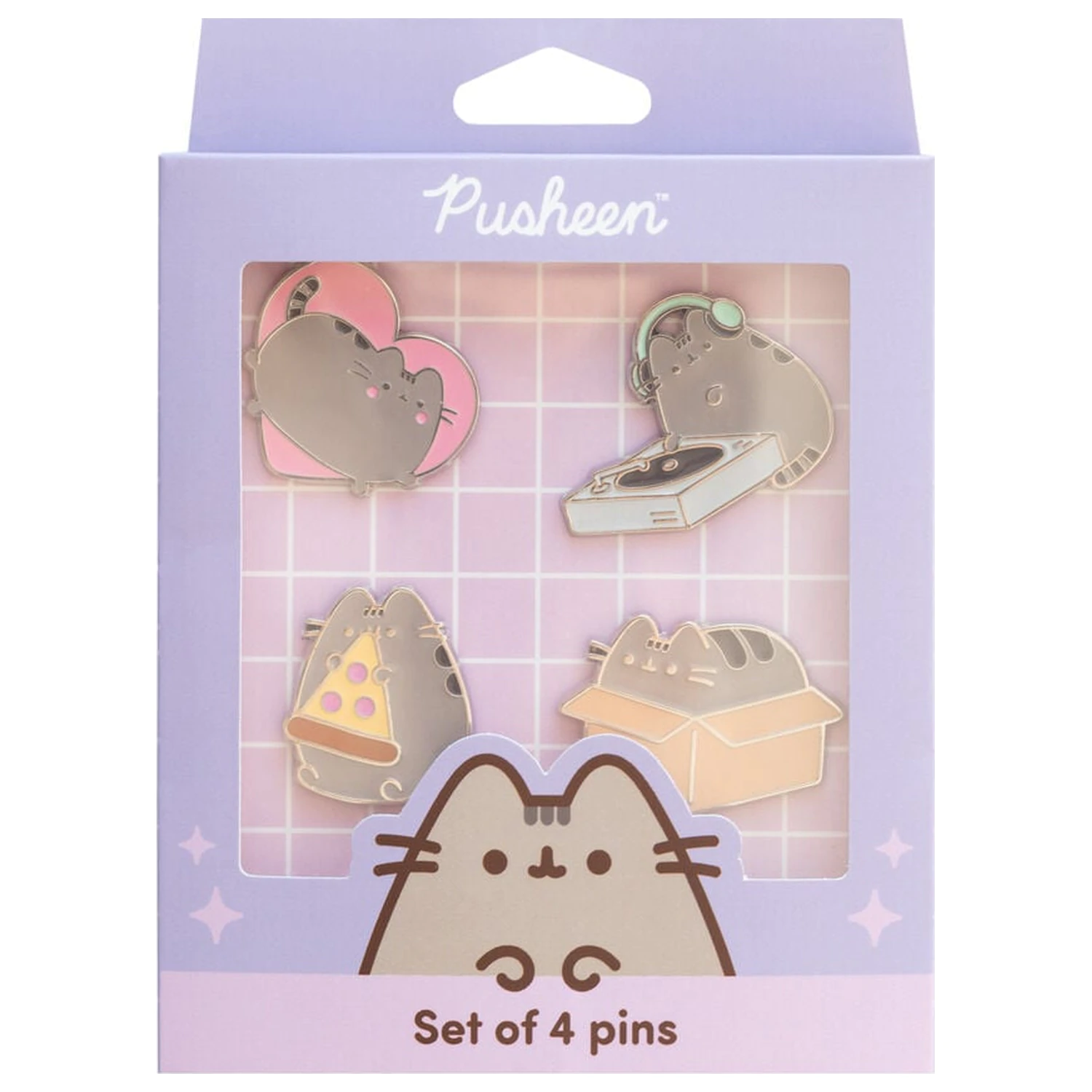 Pusheen set of 4 pins product photo
