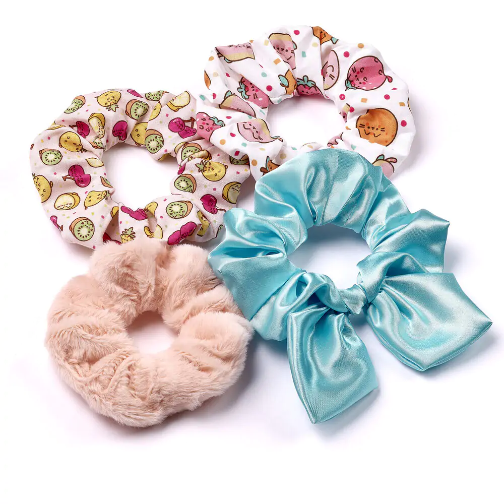 Pusheen Set 4 hair scrunchies product photo