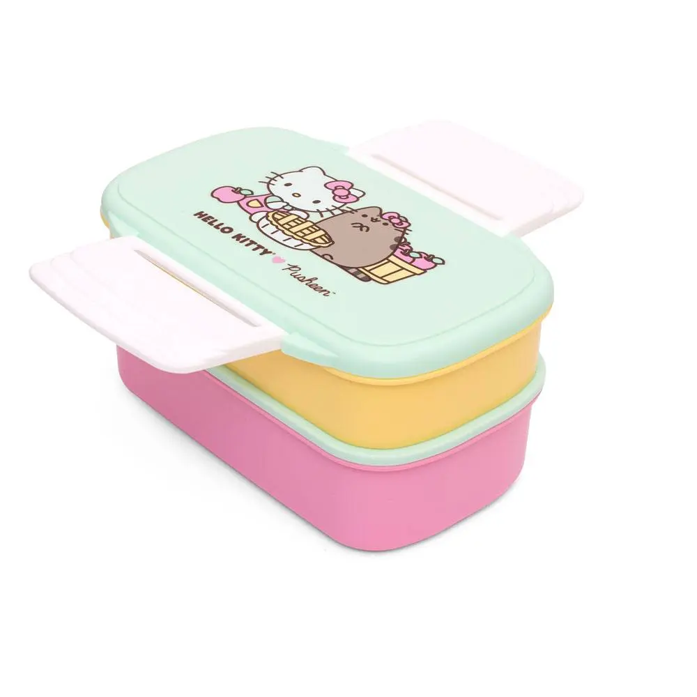 Pusheen Bento Snack Box Set Hello Kitty product photo