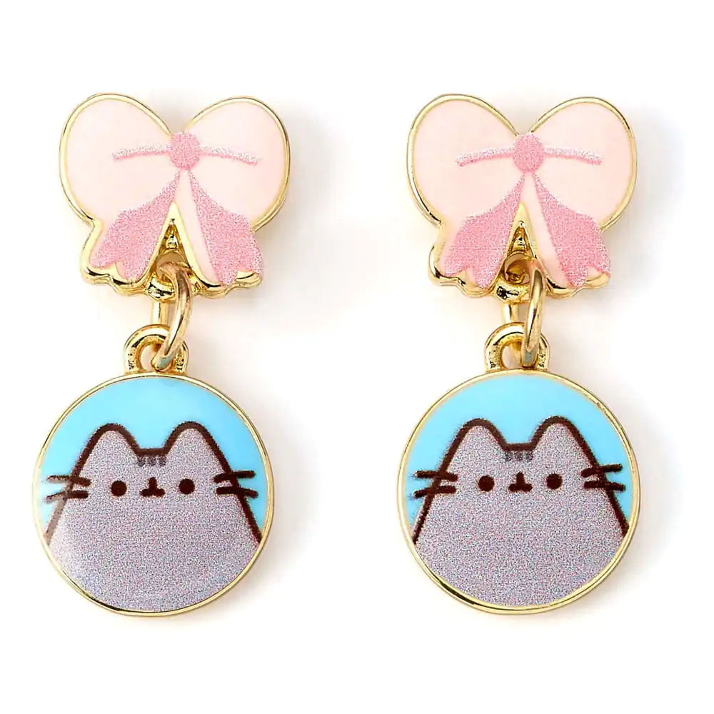 Pusheen Drop Earrings Pink Bows termékfotó