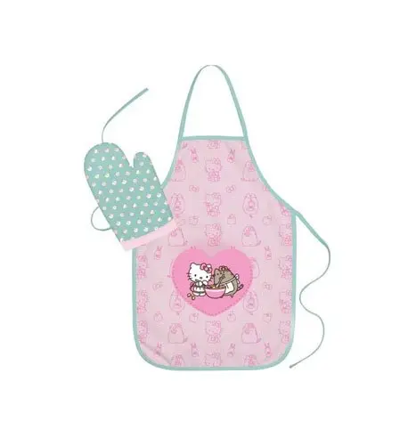 Pusheen Apron &amp; Oven Glove Set Hello Kitty product photo