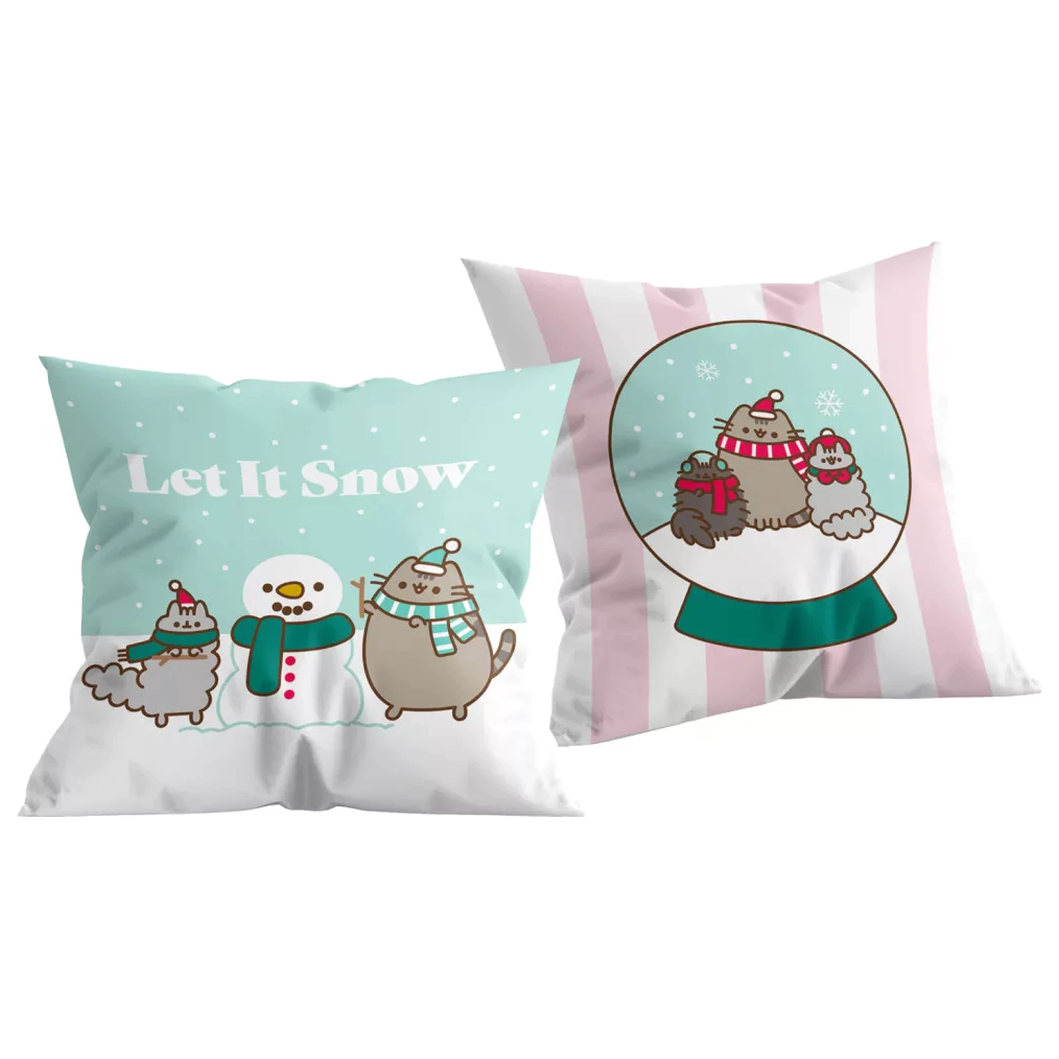 Pusheen Let It Snow throw pillow, cushion 40x40 cm product photo