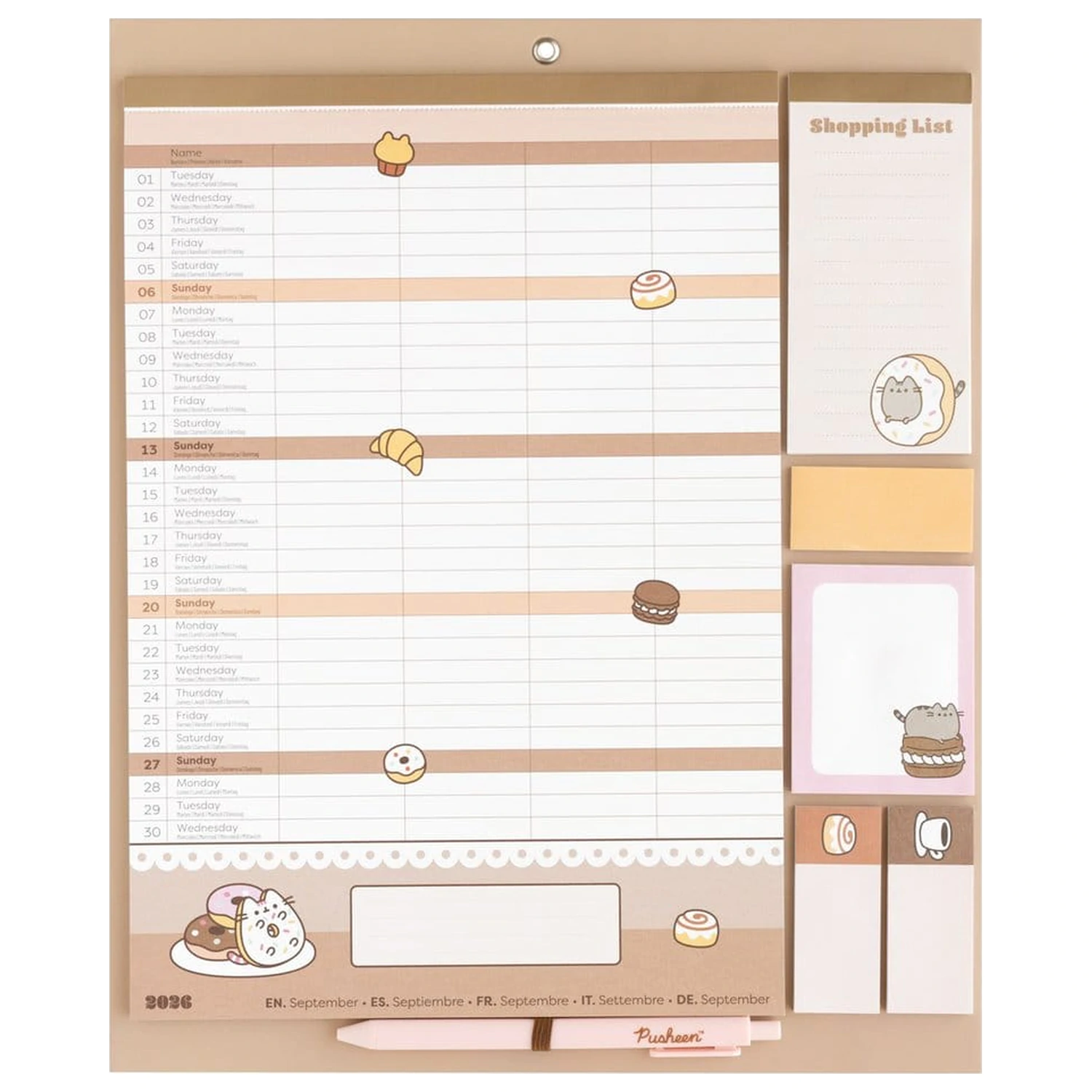 Pusheen Magnetic Planner 2026/27 30 x 35 cm product photo