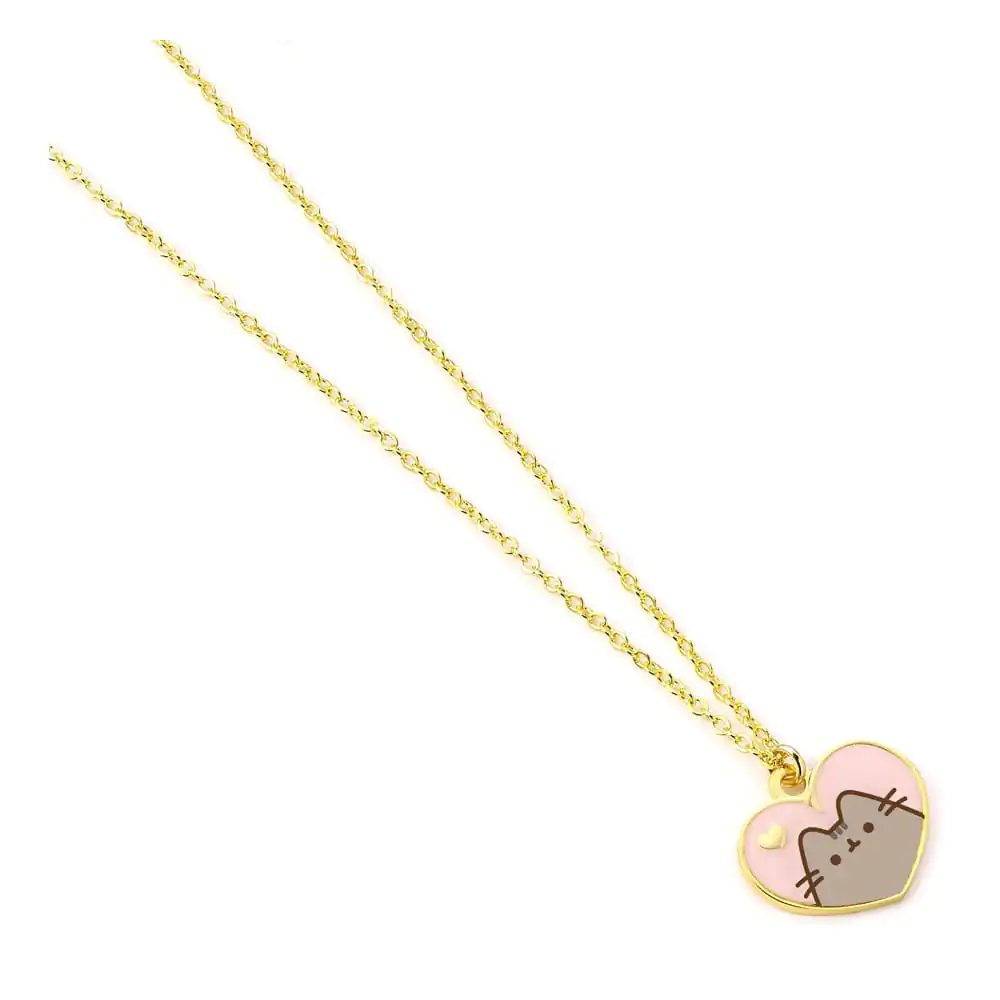 Pusheen Pendant & Necklace Pink and Gold Heart termékfotó