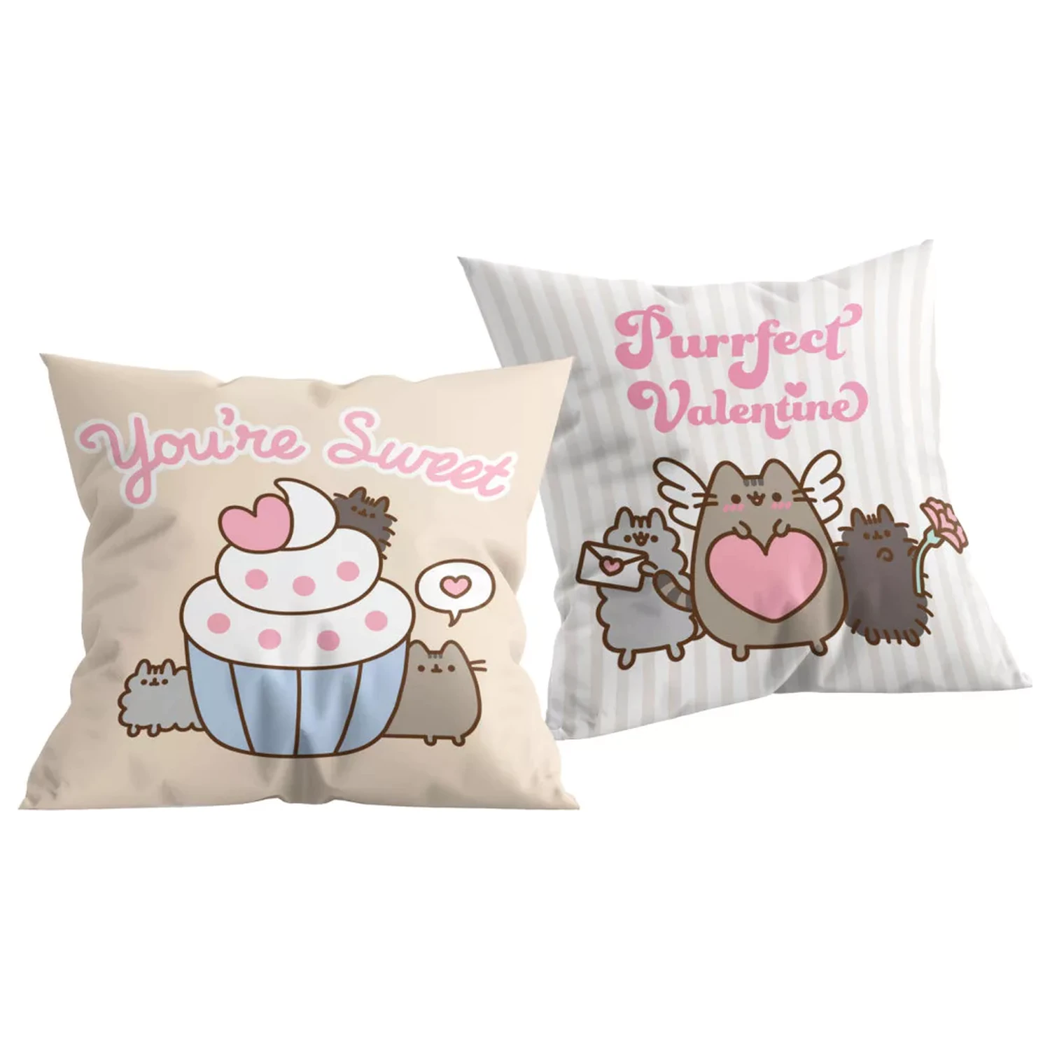 Pusheen Purrfect Valentine Pillow, decorative pillow 40x40 cm product photo