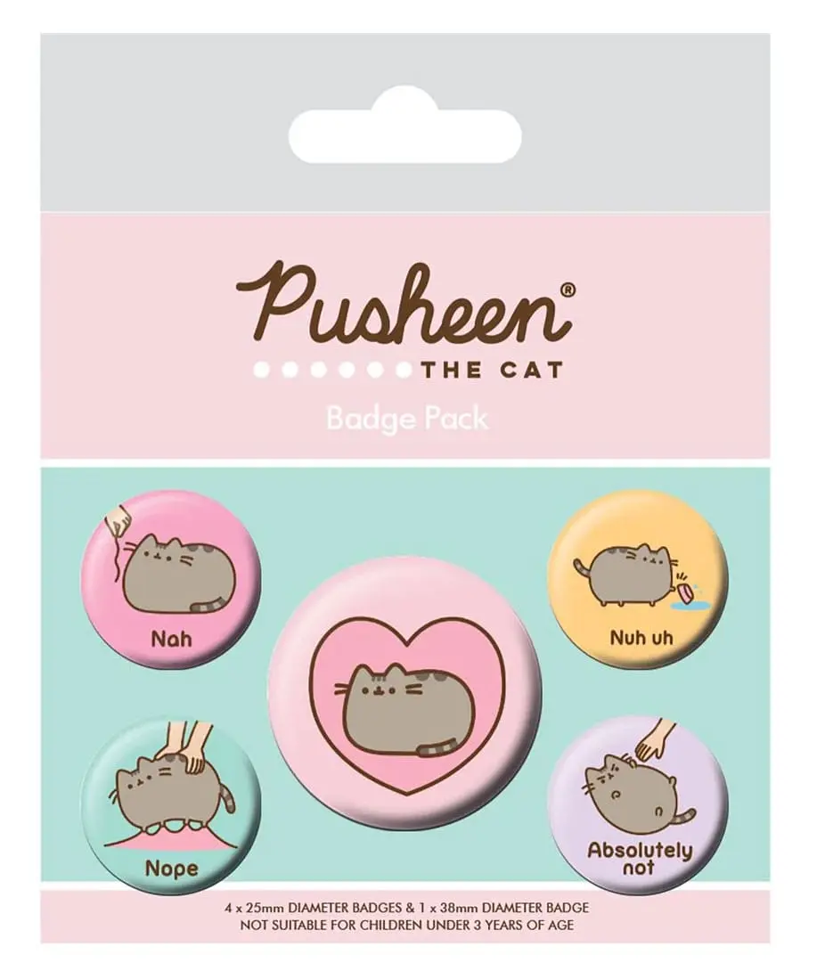 Pusheen Pin-Back Buttons 5-Pack Pusheen Nah termékfotó