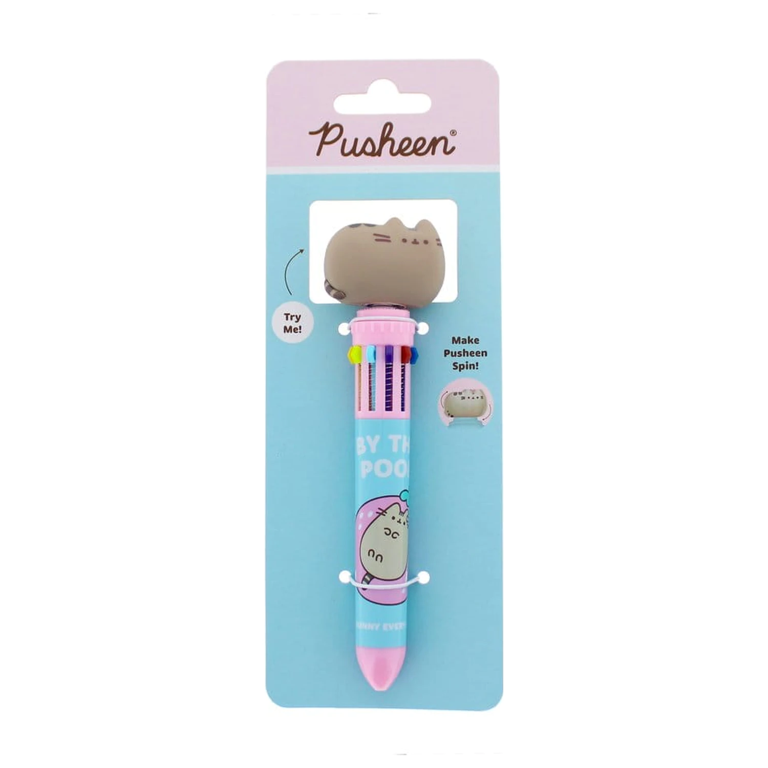 Pusheen Multi Colour Pen Spinny By The Pool Blue product photo