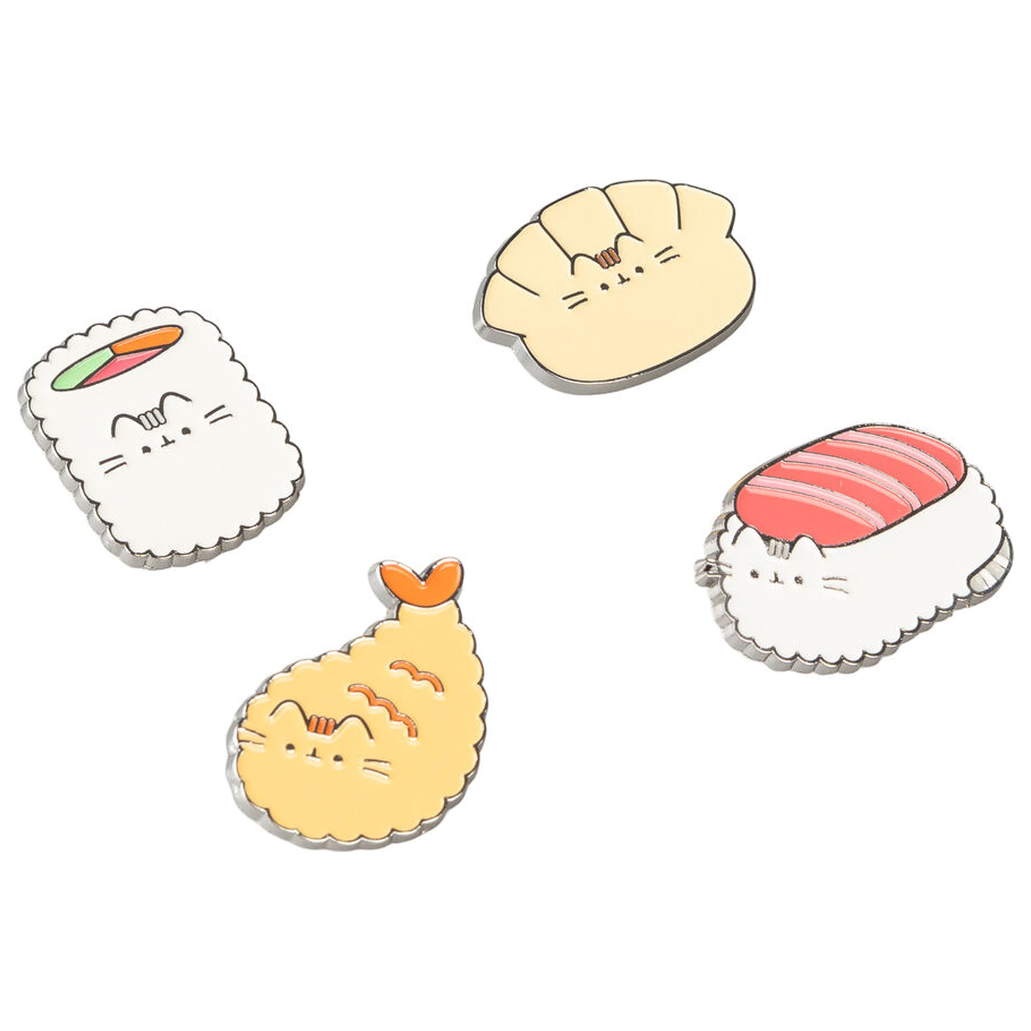 Pusheen Sushi Roll set 4 pins product photo