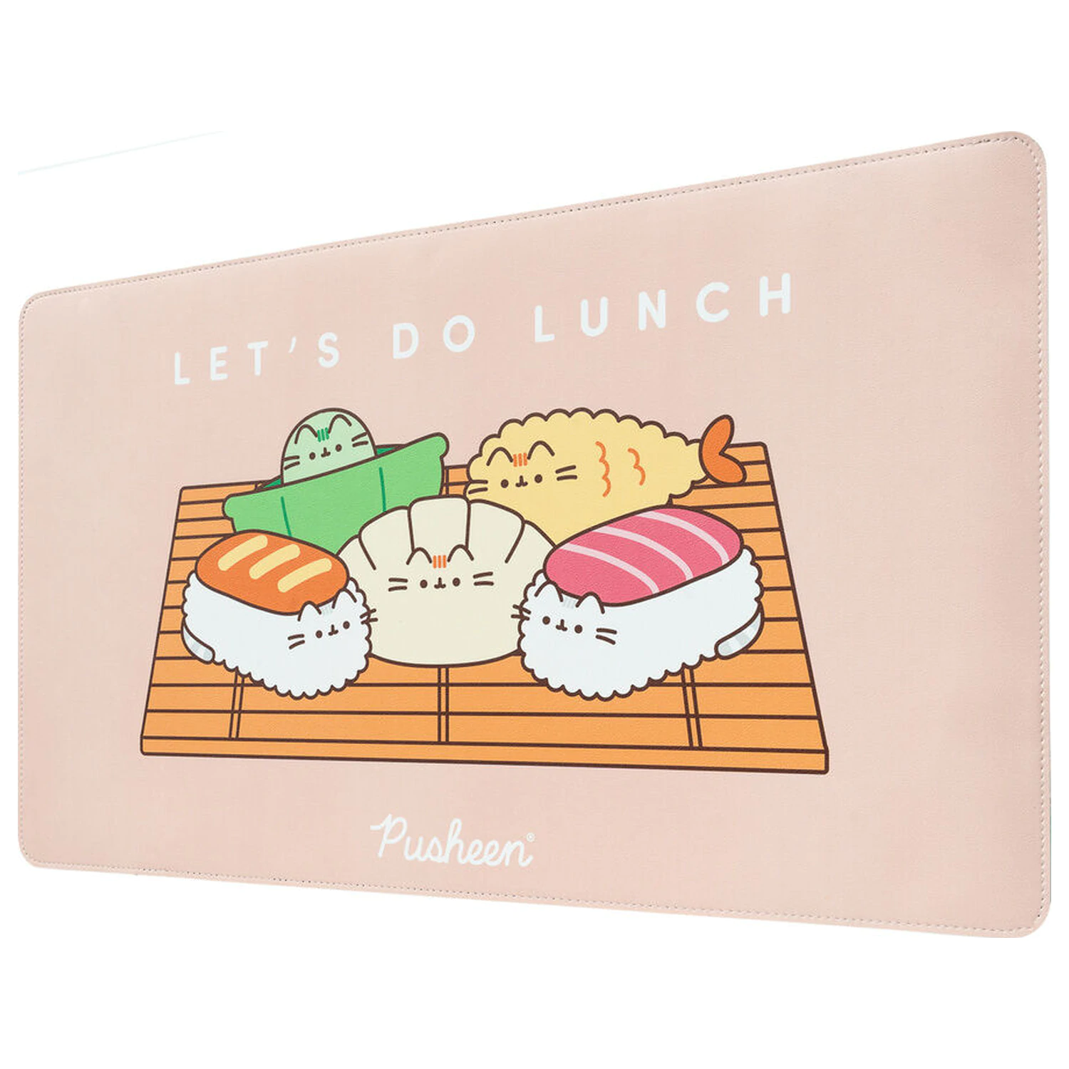 Pusheen Sushi Roll gaming desk mat product photo