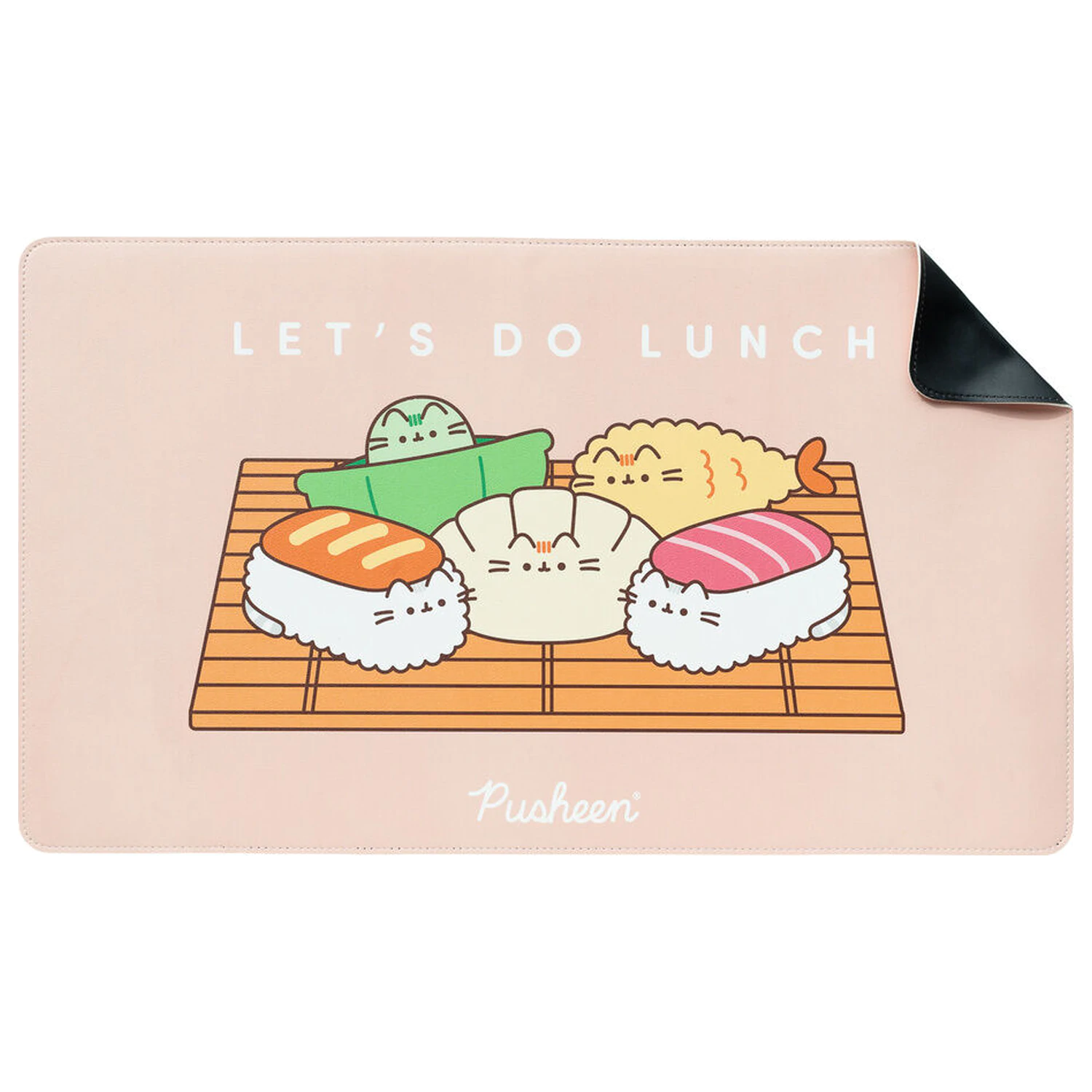 Pusheen Sushi Roll gaming desk mat product photo