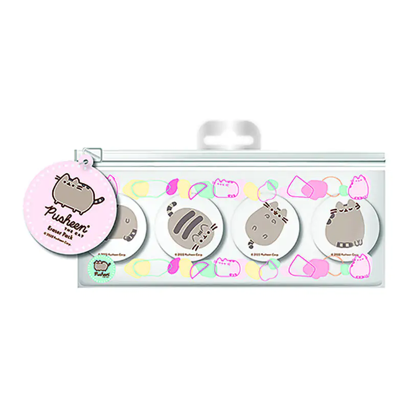 Pusheen Pencil case with 4 erasers product photo
