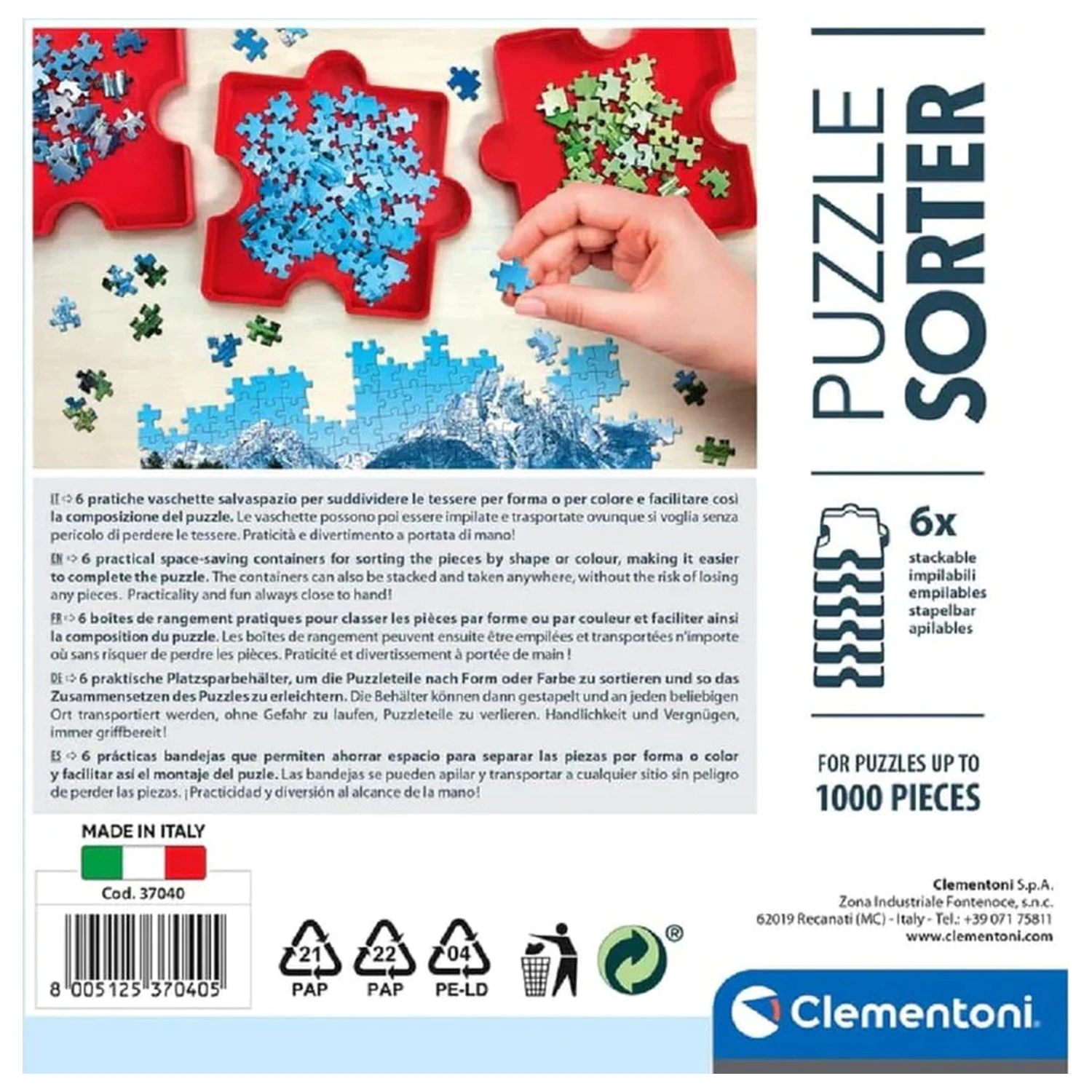 Puzzle Sorter Red 6-piece Clementoni product photo