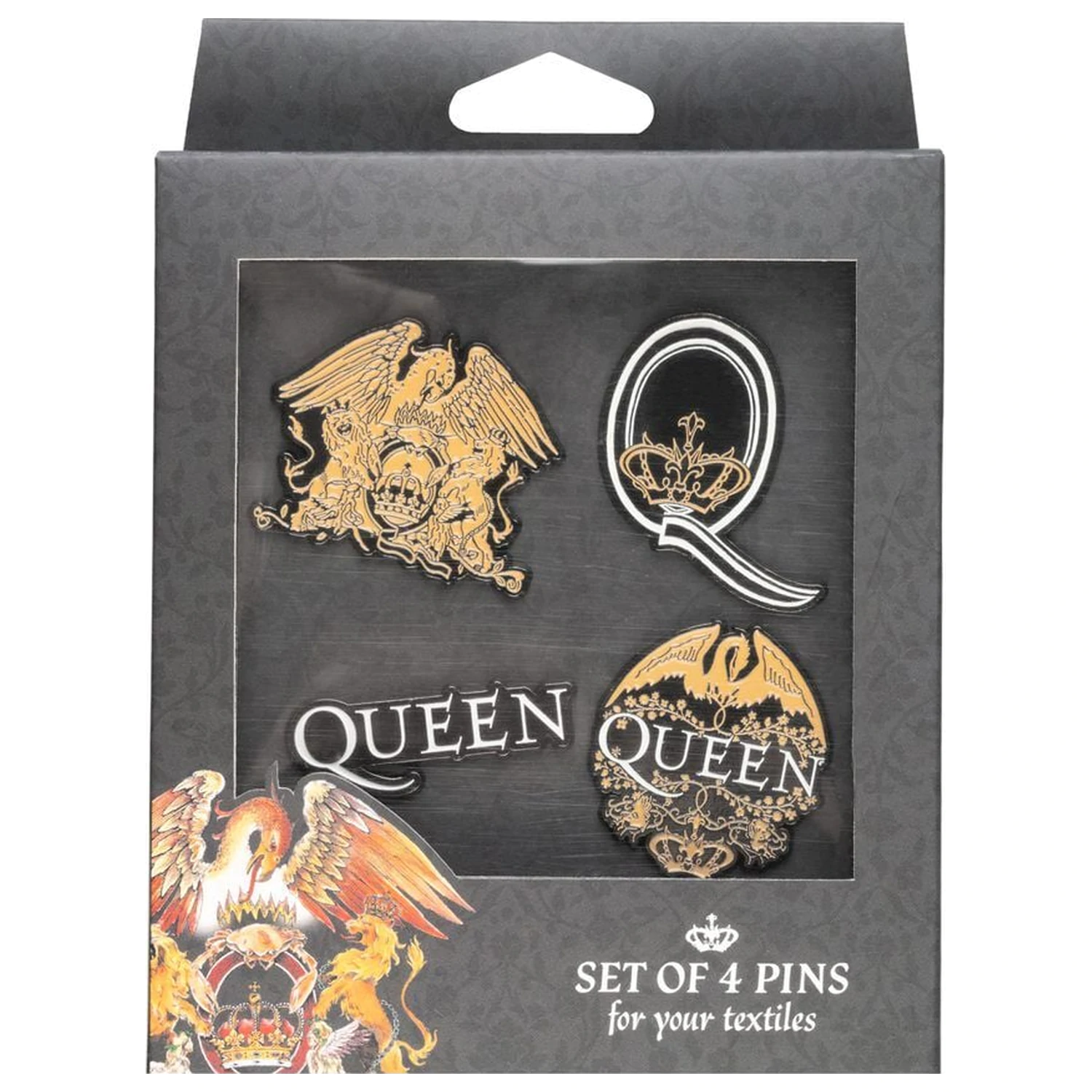 Queen set of 4 pins product photo