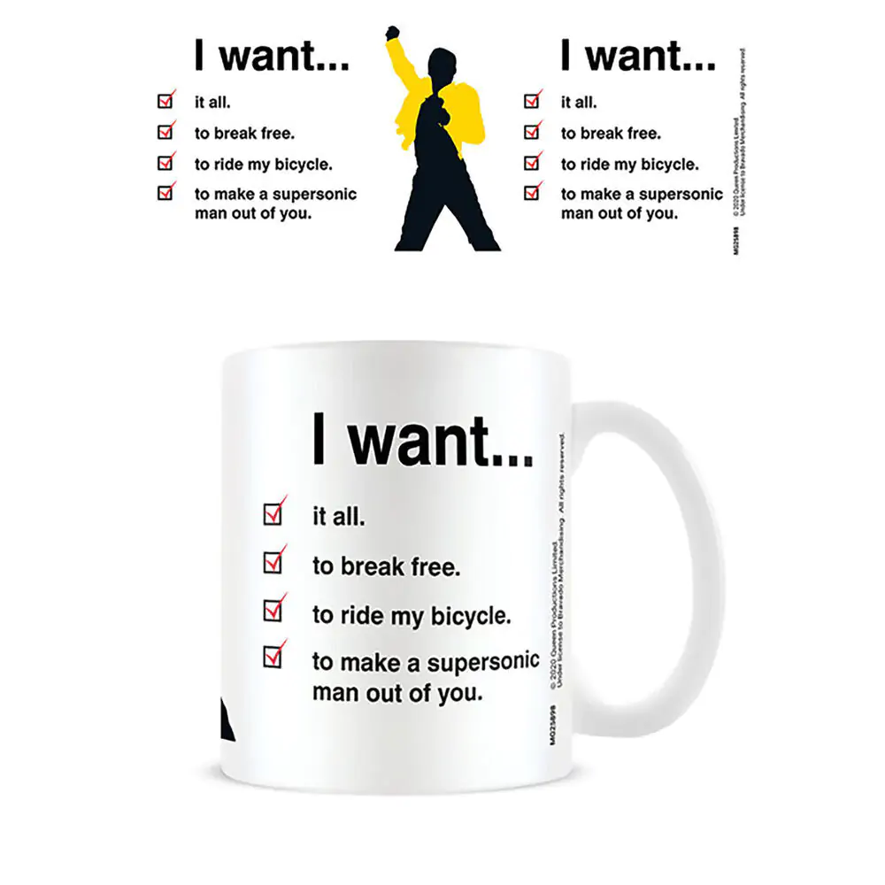 Queen I Want Checklist mug 315ml product photo