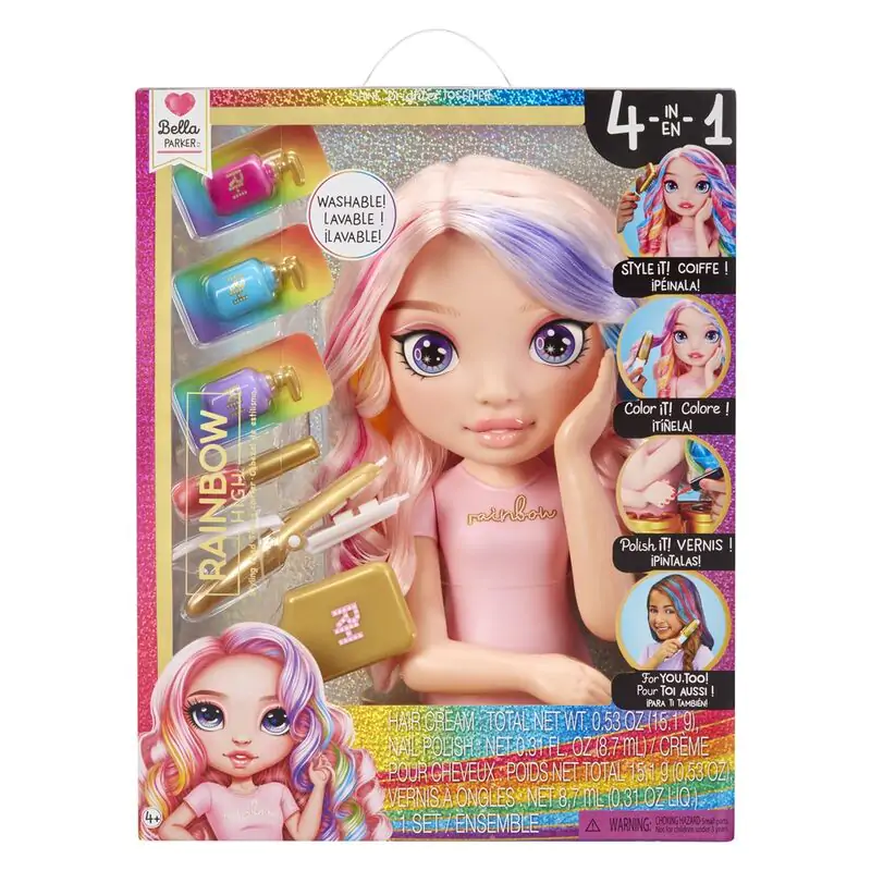 Rainbow High Bella Parker Styling head playset termékfotó