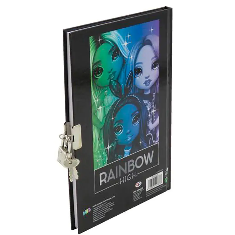 Rainbow High Fashion Diary With Lock & Key - Includes Stickers, Pen & Markers For Kids