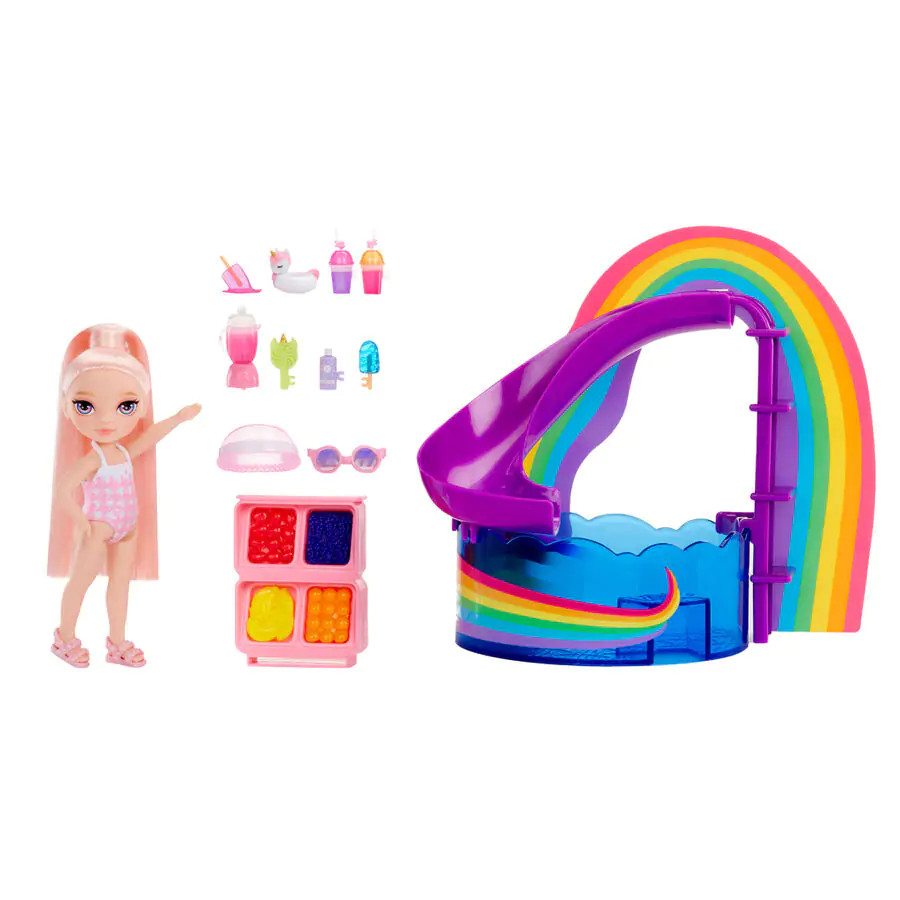 Rainbow High Little Pool Day with Blush playset and doll product photo