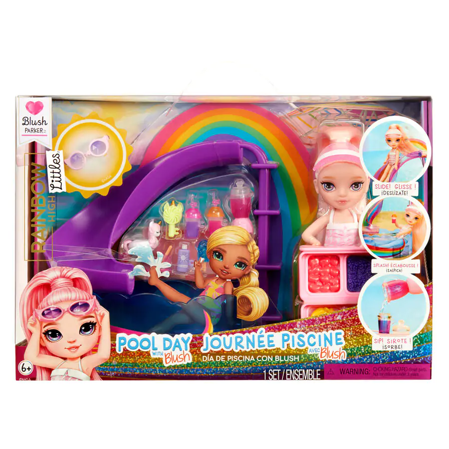 Rainbow High Little Pool Day with Blush playset and doll product photo