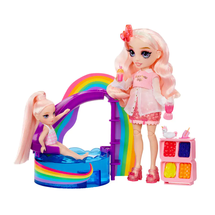 Rainbow High Little Pool Day with Blush playset and doll product photo