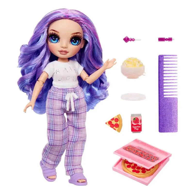 Rainbow High pyjama party Violet doll 22cm termékfotó