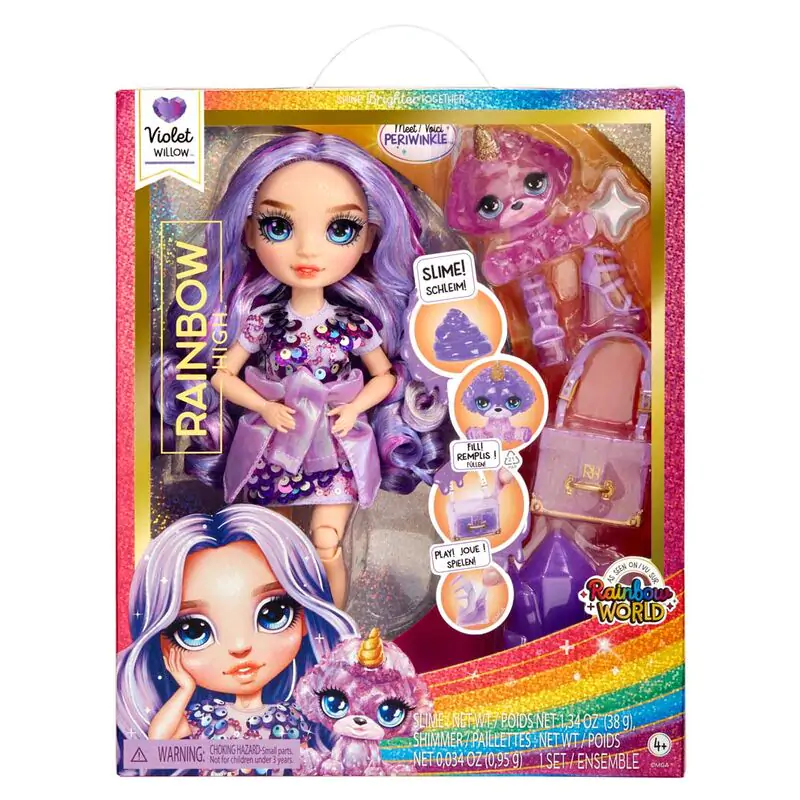 Rainbow High Rainbow World Violet doll 25cm termékfotó