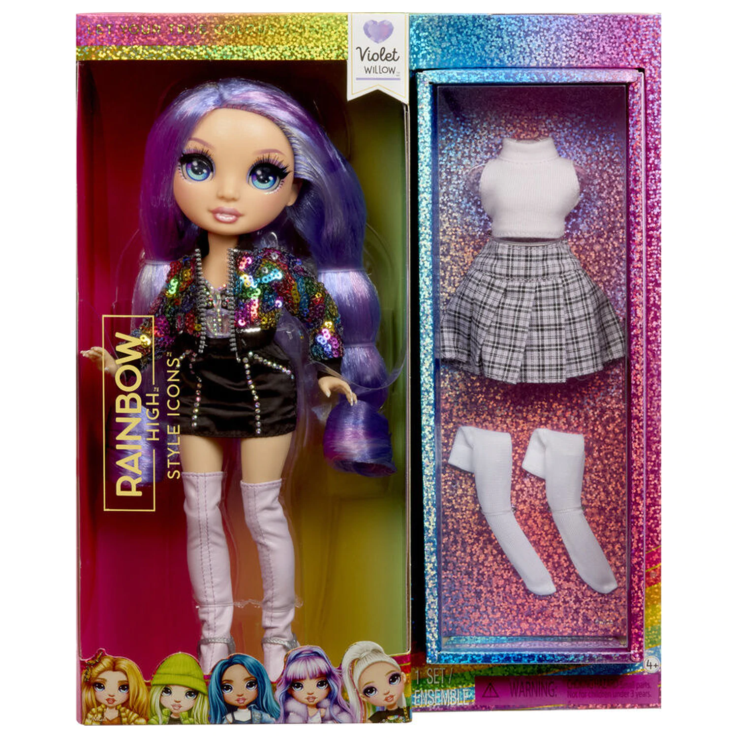 Rainbow High Style Icons Fashion Dolls Violet doll product photo