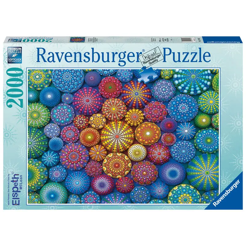 Rainbow mandala puzzle 2000pcs product photo