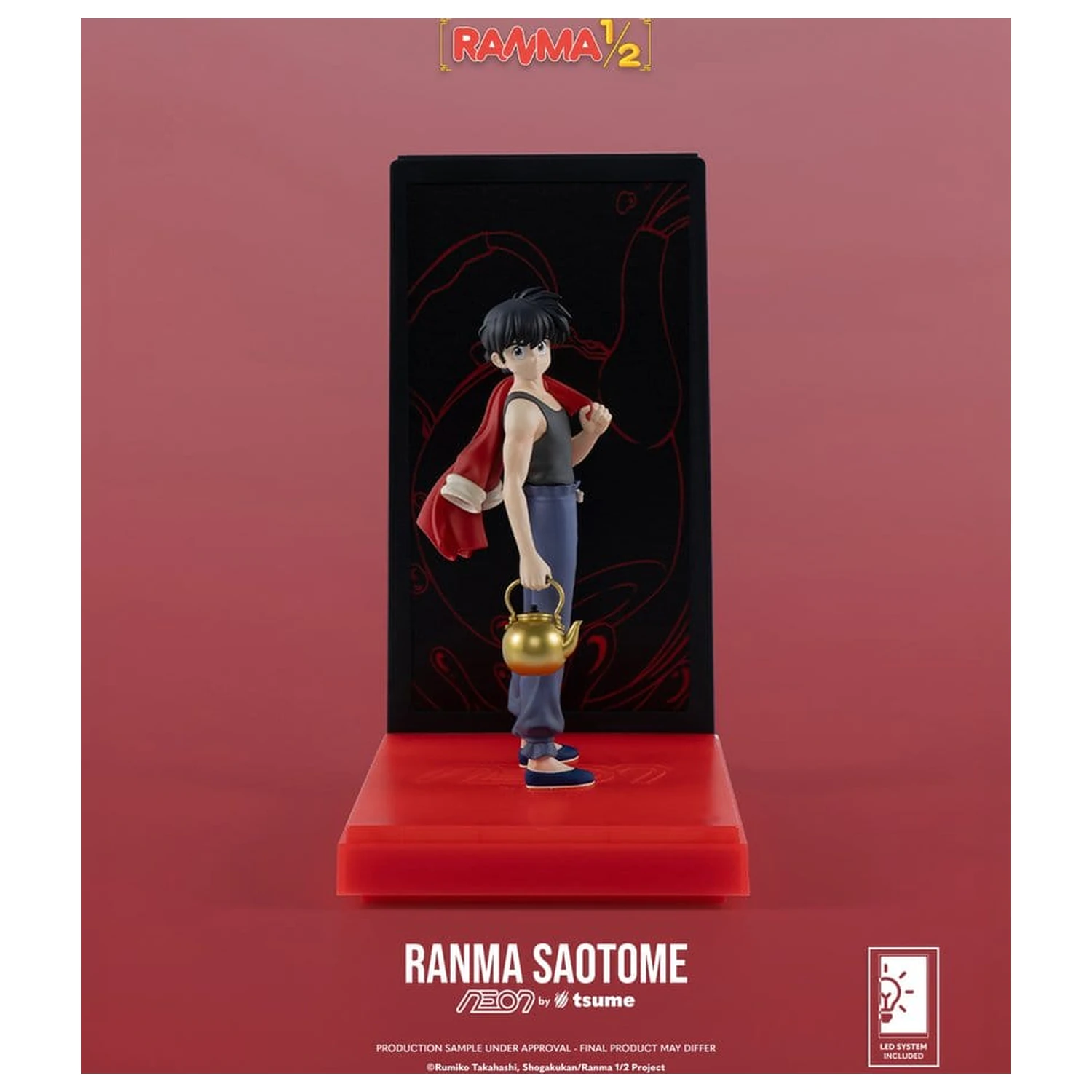 Ranma Neon Figure 1/9 Ranma Saotome Boy 20 cm product photo