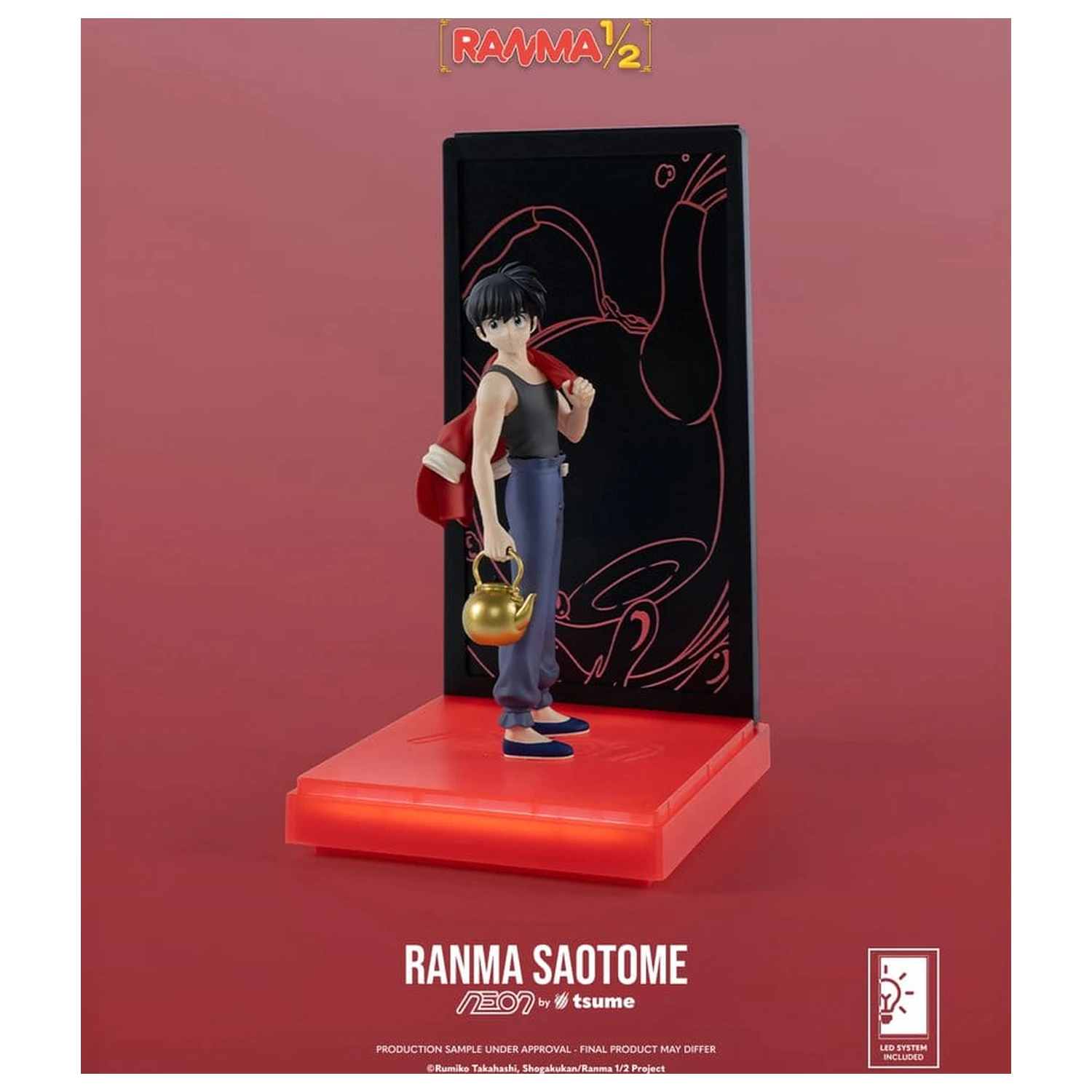 Ranma Neon Figure 1/9 Ranma Saotome Boy 20 cm product photo