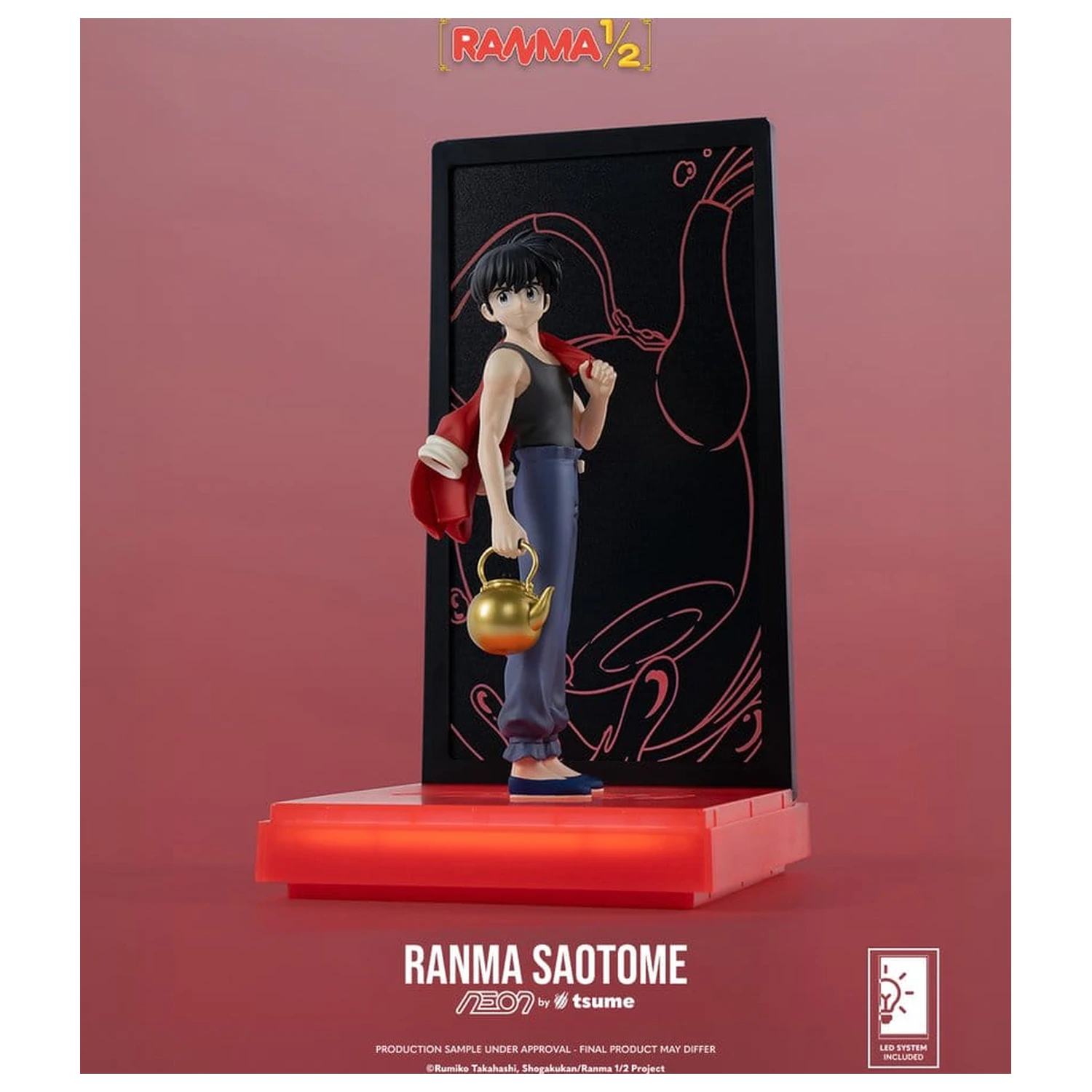 Ranma Neon Figure 1/9 Ranma Saotome Boy 20 cm product photo