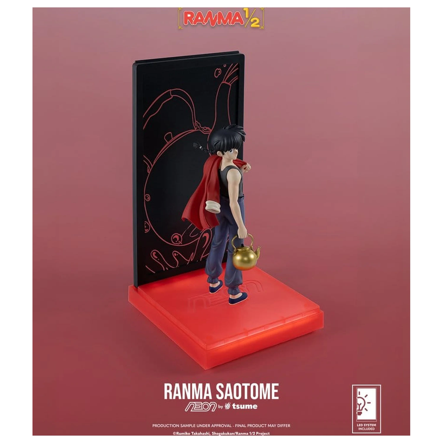 Ranma Neon Figure 1/9 Ranma Saotome Boy 20 cm product photo