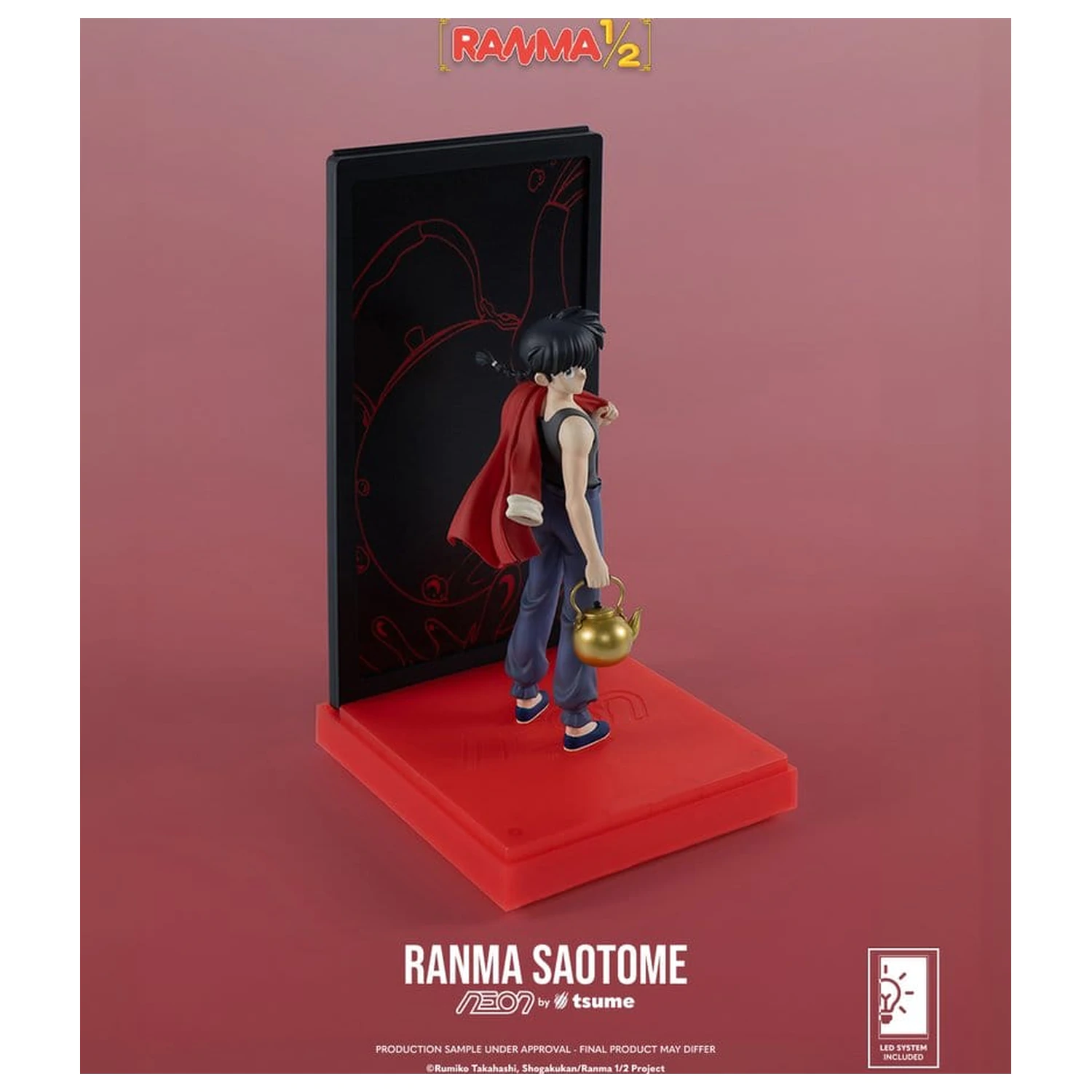 Ranma Neon Figure 1/9 Ranma Saotome Boy 20 cm product photo