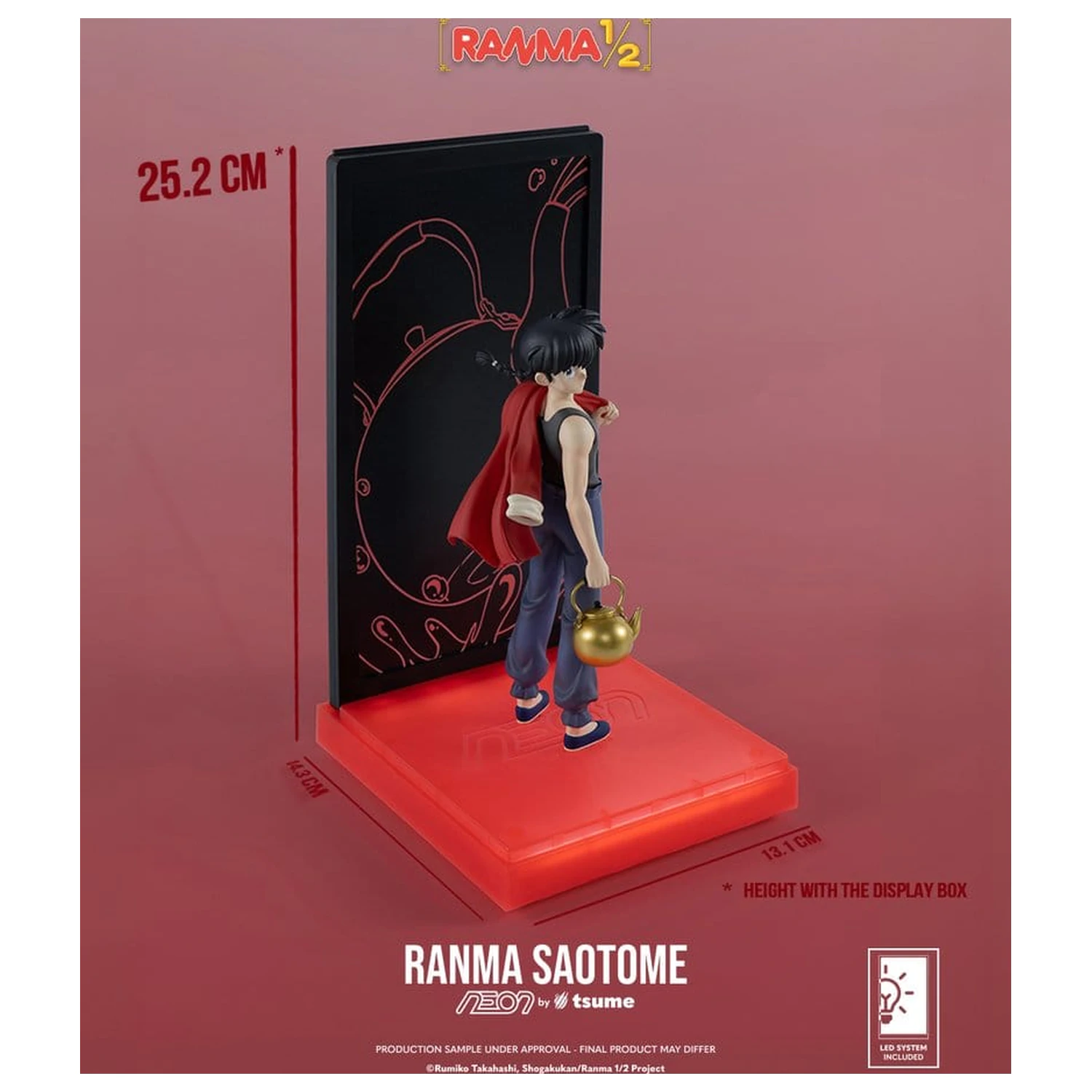 Ranma Neon Figure 1/9 Ranma Saotome Boy 20 cm product photo