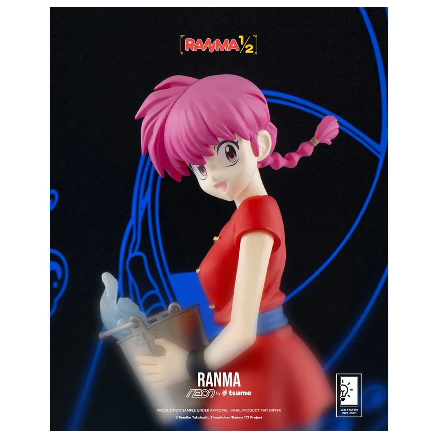 Ranma Neon Figure 1/9 Ranma Saotome Girl 20 cm product photo
