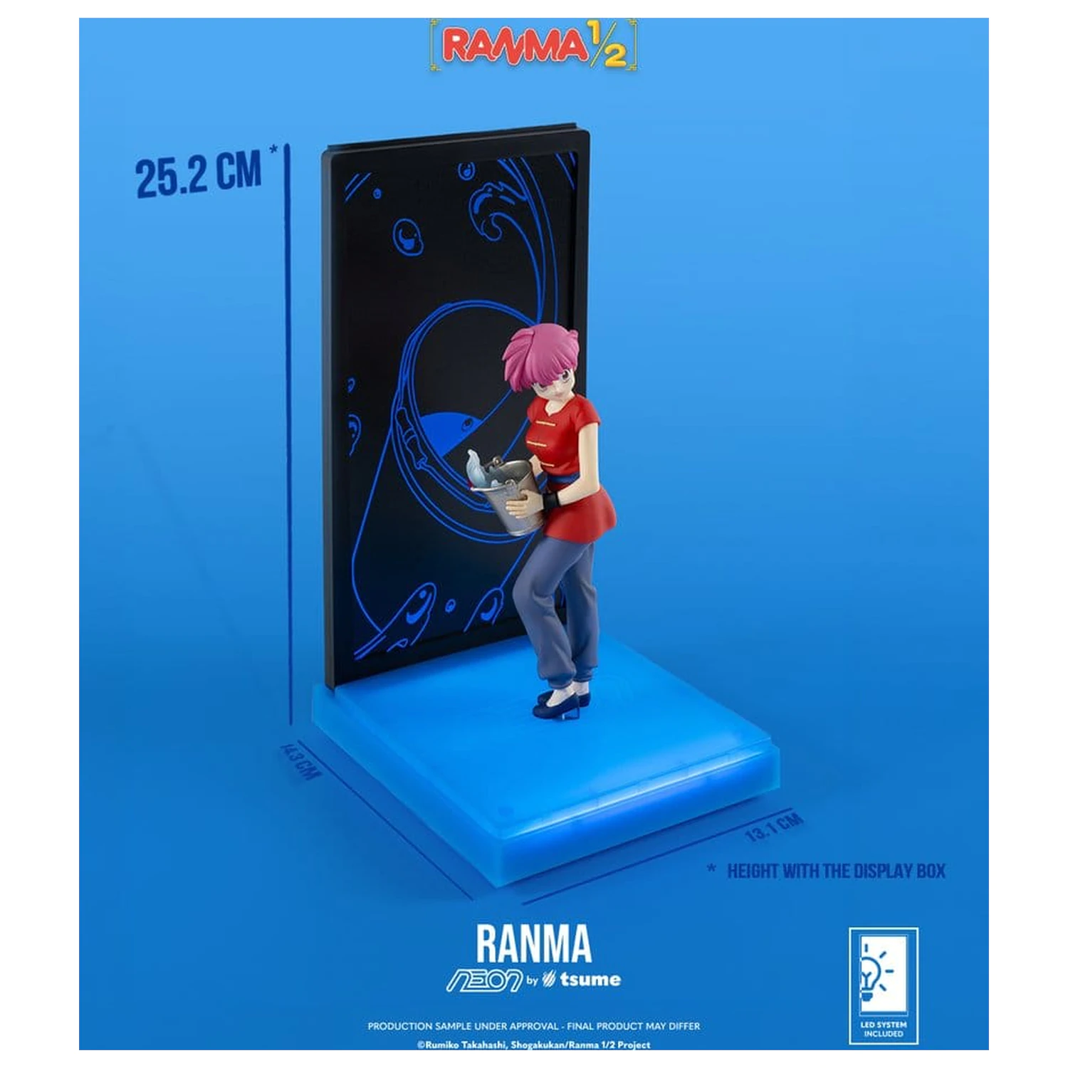 Ranma Neon Figure 1/9 Ranma Saotome Girl 20 cm product photo