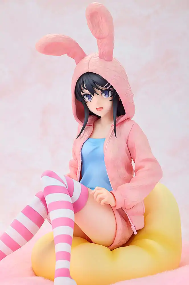 Rascal Does Not Dream of a Knapsack Kid PVC Statue 1/7 Mai Sakurajima Hoodie Look Rabbit Ears Ver. Popular Edition 18 cm product photo