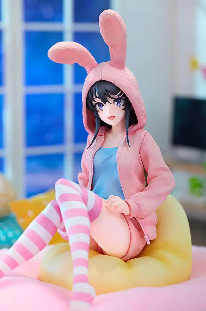 Rascal Does Not Dream of a Knapsack Kid PVC Statue 1/7 Mai Sakurajima Hoodie Look Rabbit Ears Ver. Popular Edition 18 cm product photo