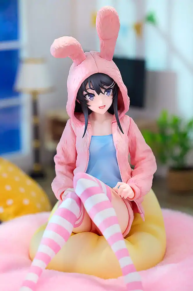 Rascal Does Not Dream of a Knapsack Kid PVC Statue 1/7 Mai Sakurajima Hoodie Look Rabbit Ears Ver. Popular Edition 18 cm product photo