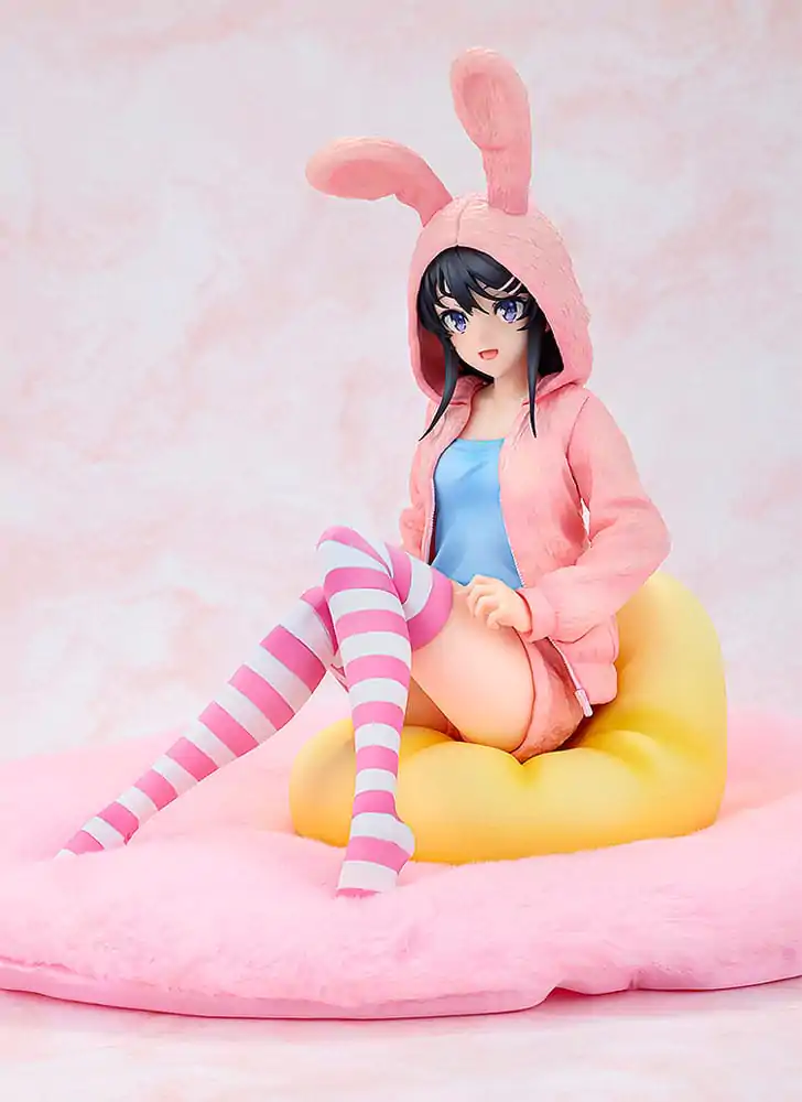 Rascal Does Not Dream of a Knapsack Kid PVC Statue 1/7 Mai Sakurajima Hoodie Look Rabbit Ears Ver. 18 cm product photo