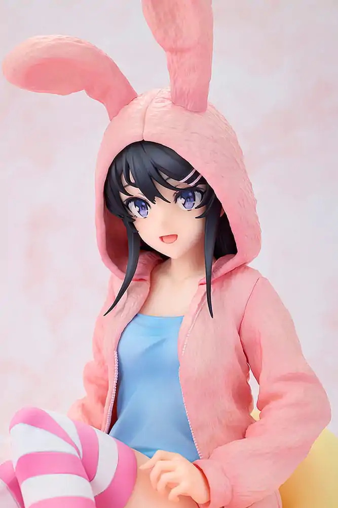 Rascal Does Not Dream of a Knapsack Kid PVC Statue 1/7 Mai Sakurajima Hoodie Look Rabbit Ears Ver. 18 cm product photo