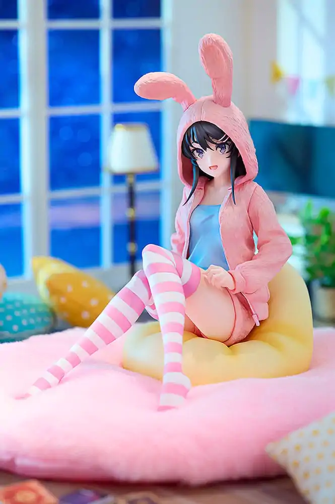 Rascal Does Not Dream of a Knapsack Kid PVC Statue 1/7 Mai Sakurajima Hoodie Look Rabbit Ears Ver. 18 cm product photo