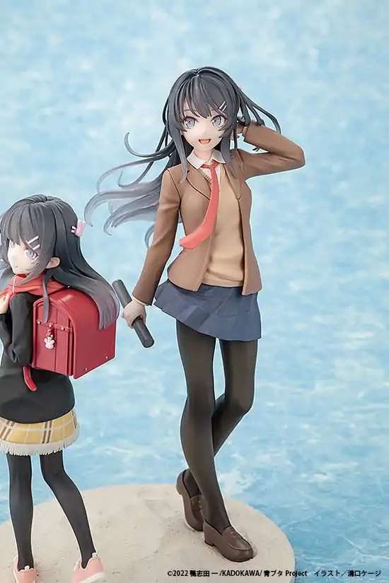 Rascal Does Not Dream of a Knapsack Kid PVC Statue Mai Sakurajima High School Graduation Ver. & Knapsack Kid 19 cm product photo