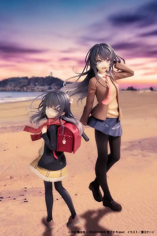 Rascal Does Not Dream of a Knapsack Kid PVC Statue Mai Sakurajima High School Graduation Ver. & Knapsack Kid 19 cm product photo