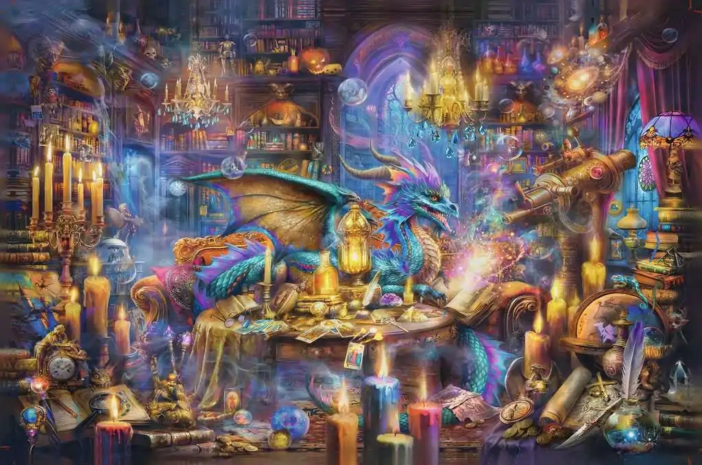 Ravensburger Jigsaw Puzzle Dragon&#039;s Library (3000 pieces) product photo