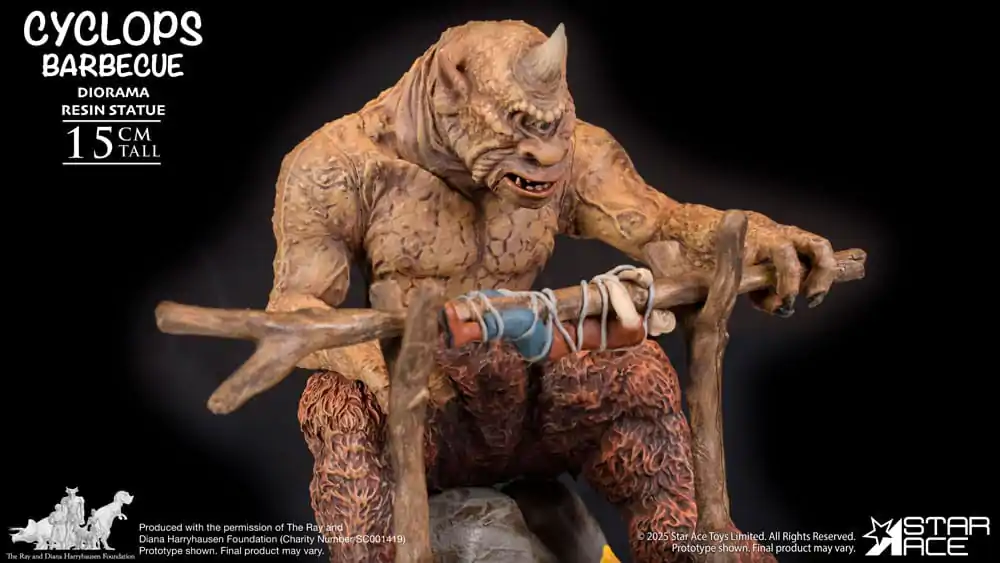 Ray Harryhausen Diorama 1/8 Cyclops Barbecue Scene 17 cm product photo