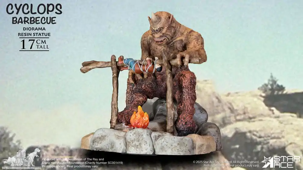 Ray Harryhausen Diorama 1/8 Cyclops Barbecue Scene 17 cm product photo