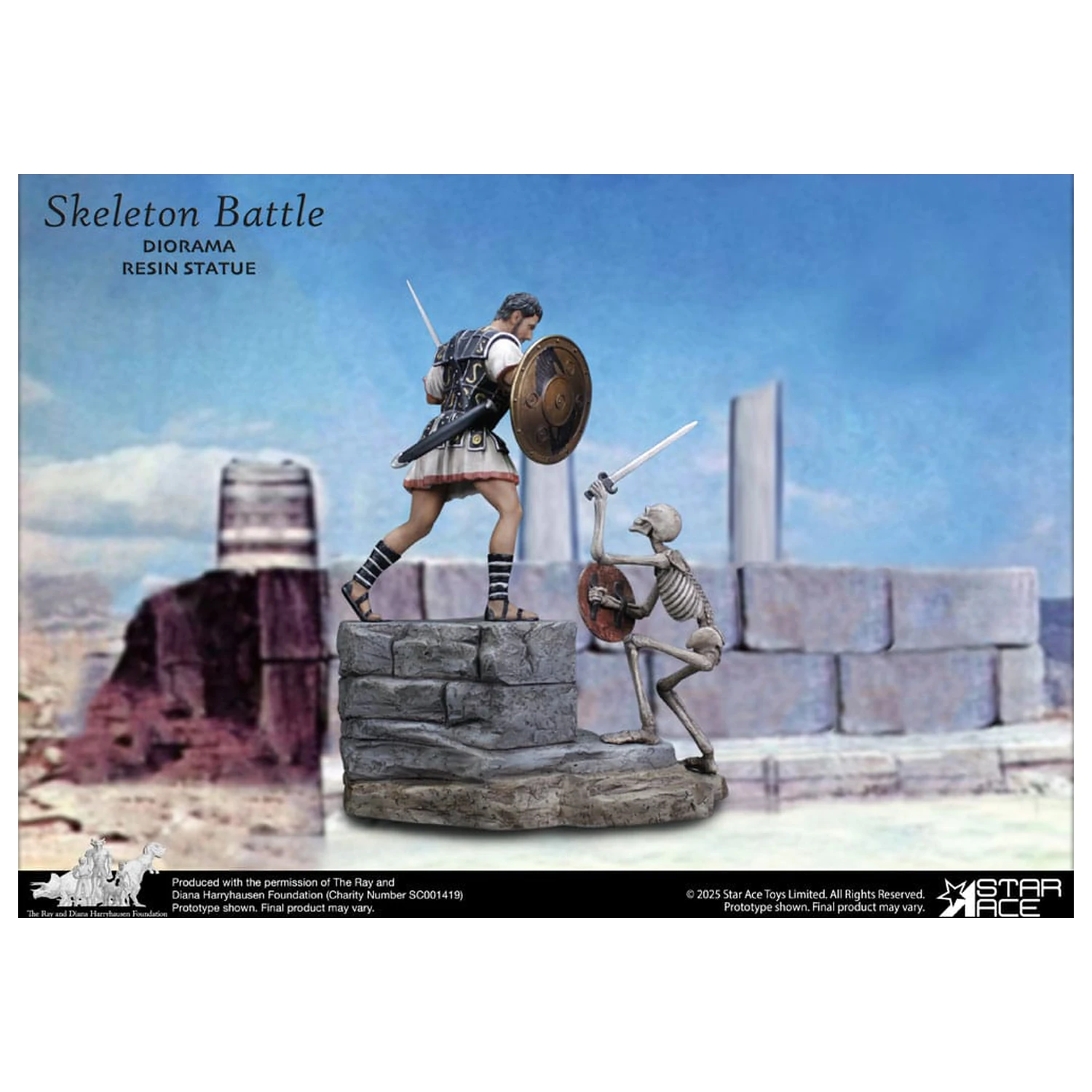 Ray Harryhausen Diorama 1/8 Skeleton Battle Scene 30 cm  product photo