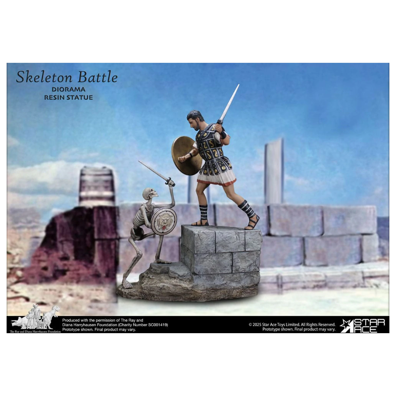 Ray Harryhausen Diorama 1/8 Skeleton Battle Scene 30 cm  product photo