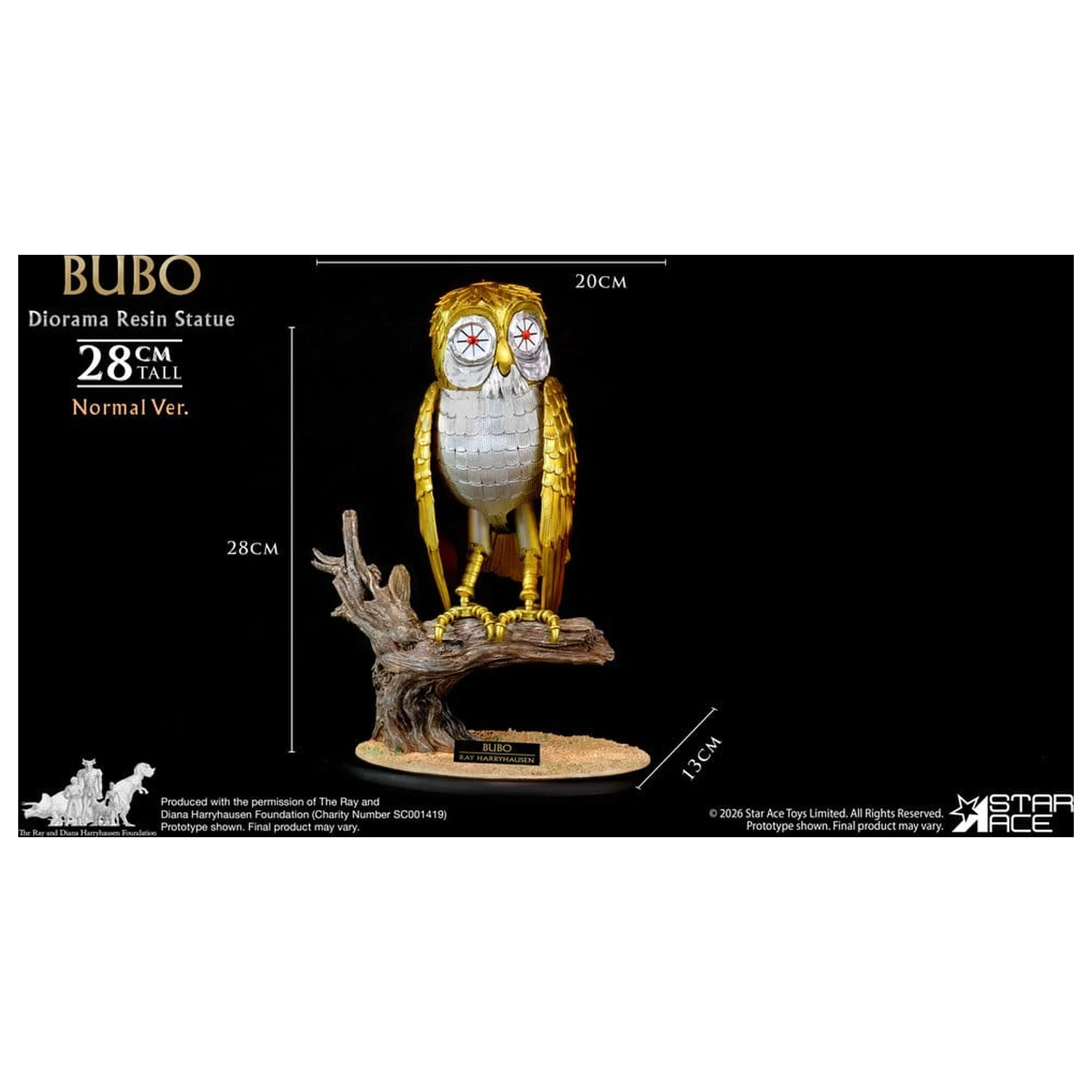 Ray Harryhausens Diorama Resin Statue Bubo Normal Ver. 28 cm product photo