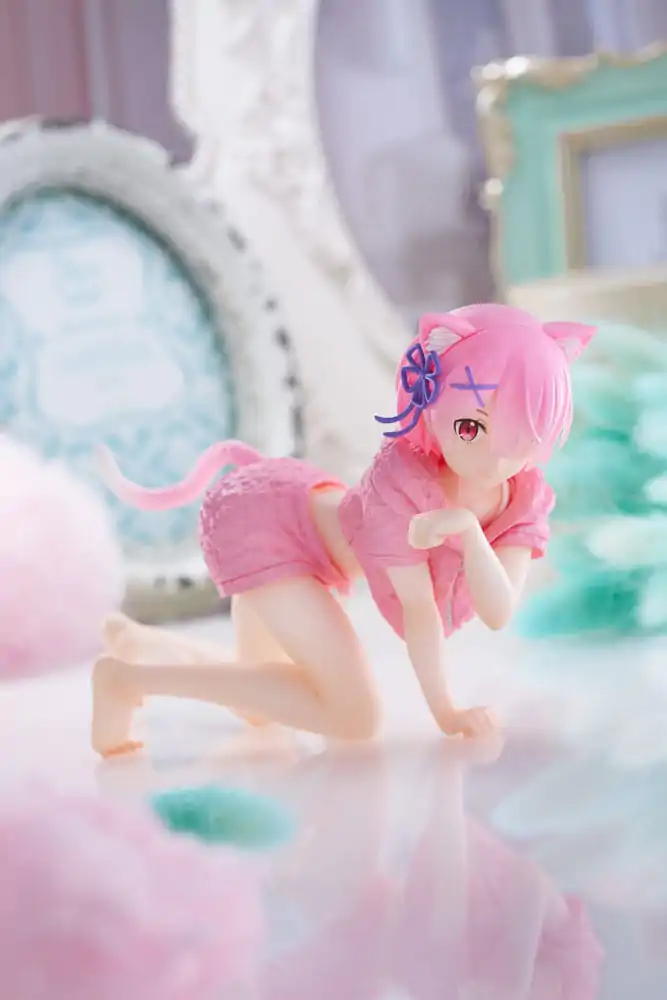 Re:Zero Precious PVC Statue Desktop Cute Figure Ram Cat Roomwear Ver. 13 cm product photo